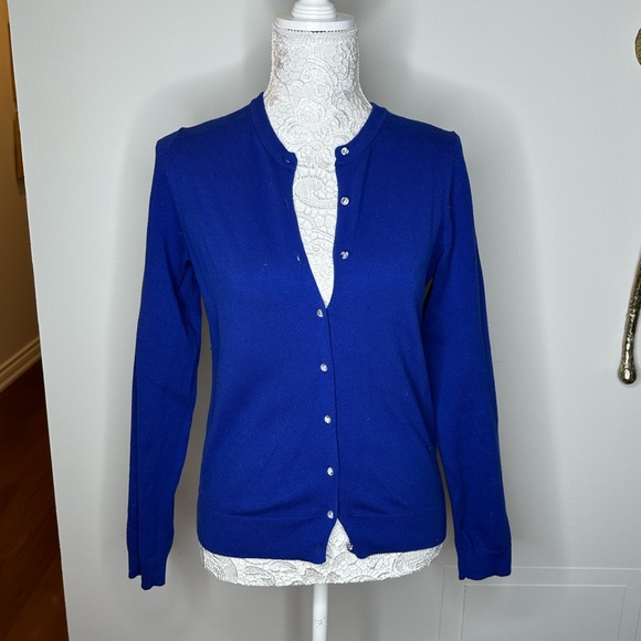 Saks Fifth Avenue Black Label Sweaters - Saks Fifth Avenue Blue Cotton Cardigan Sz. S